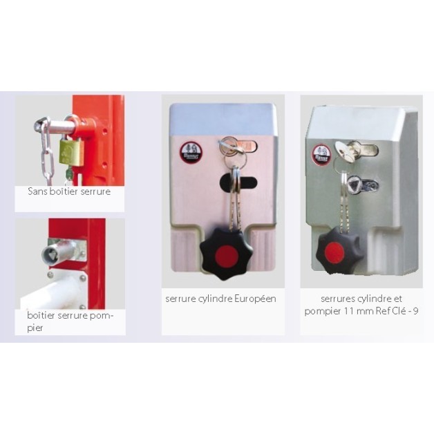 Verrouillage barriere pivotante
