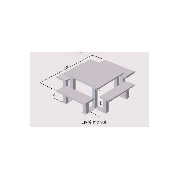 Plan table enfants - ANSEMBLE MOBILIER URBAIN