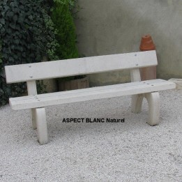 Banc béton blanc naturel