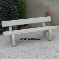 Banc béton blanc naturel