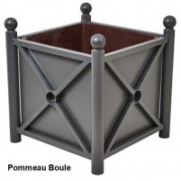 Bac à palmier acier pommeau boule