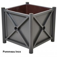 Bac à palmier acier pommeau inox