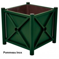 Bac à palmier acier pommeau inox ral 6005