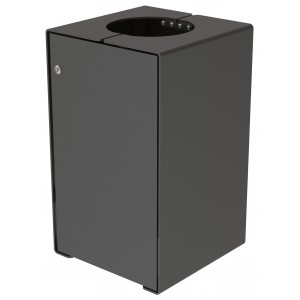 Corbeille KUB 120 litres sans couvercle finition gris procity