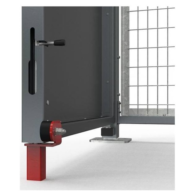 Abri vélos L sécurisé avec pieds réglables pour récupérer les différences de niveaux
