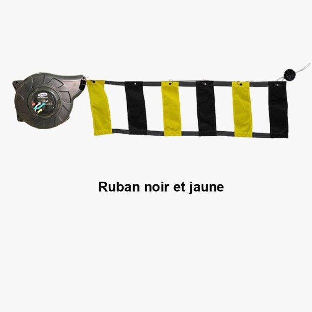 Enrouleur avec bande de signalisation haute visibilité