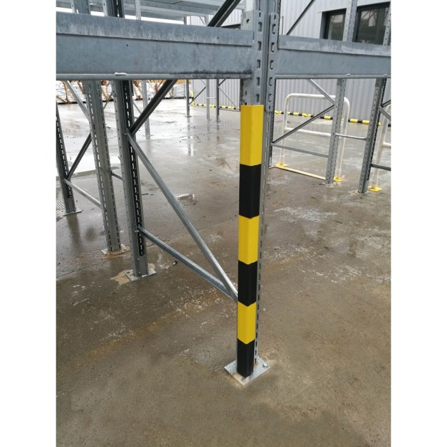 Profilé d'angle en caoutchouc avec rail aluminium