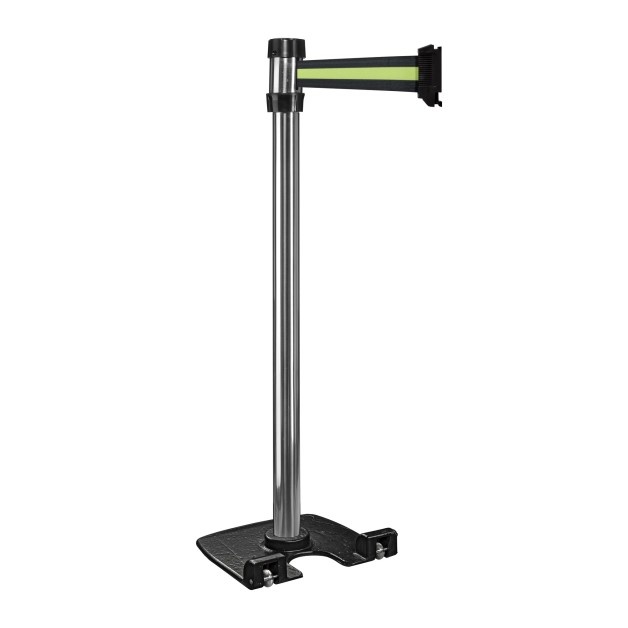 Poteau sangle 2 m avec logo entrée interdite