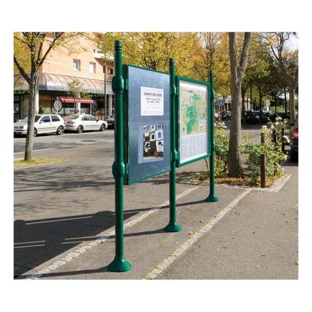 Panneau d'affichage municipal|Panneau avec vitrine d'affichage
