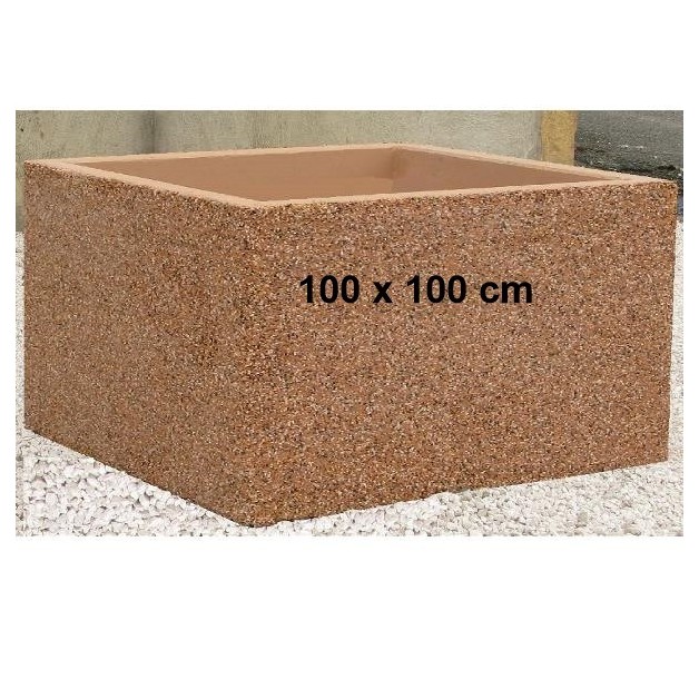 Jardinière carrée en béton