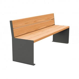 Banc Kub 1800 mm finition gris procity chêne