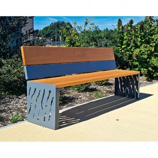 Banc Venise acier et bois