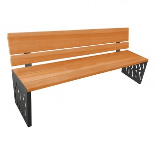 Banc acier dossier bois Venise