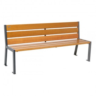 Banc silaos 6 lames 1800 mm finition chêne clair structure gris procity