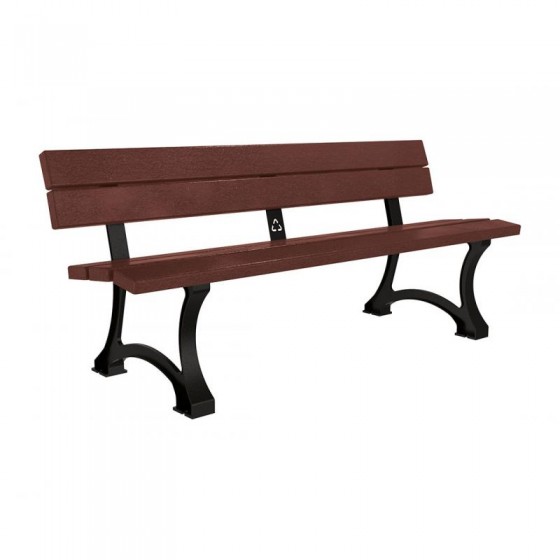 Banc plastique et acier Mora structure noir RAL 9005