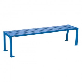 Banquette Silaos en acier finition bleu RAL 5010