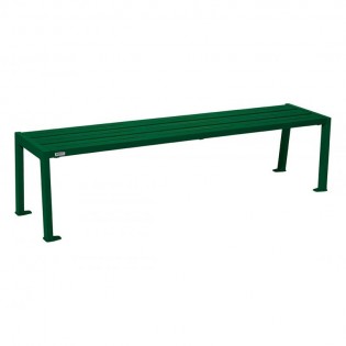 Banquette Silaos en acier finition vert