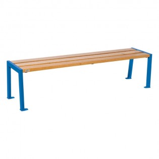 Banquette silaos assise bois chêne clair finition bleu