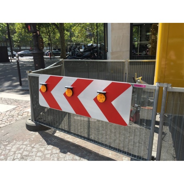 Flash led solaore pour panneau de signalisation chantier