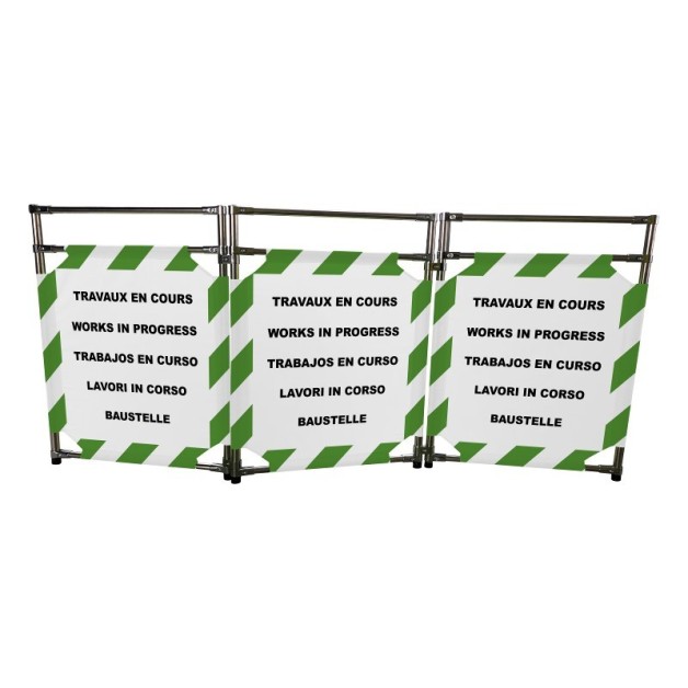 Barrière mobile en inox