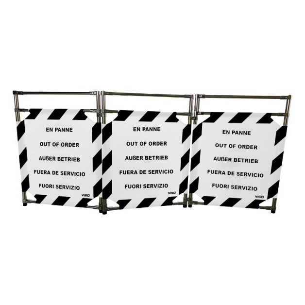 Barrière mobile en inox